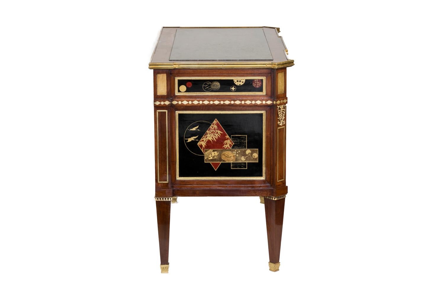French Louis XVI Style Commode with a Lacquer Decor, Early 20th Century