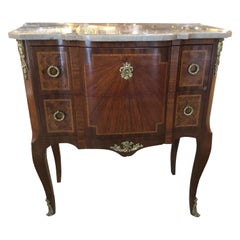 Louis XVI Style Commode with Cream Marble Top