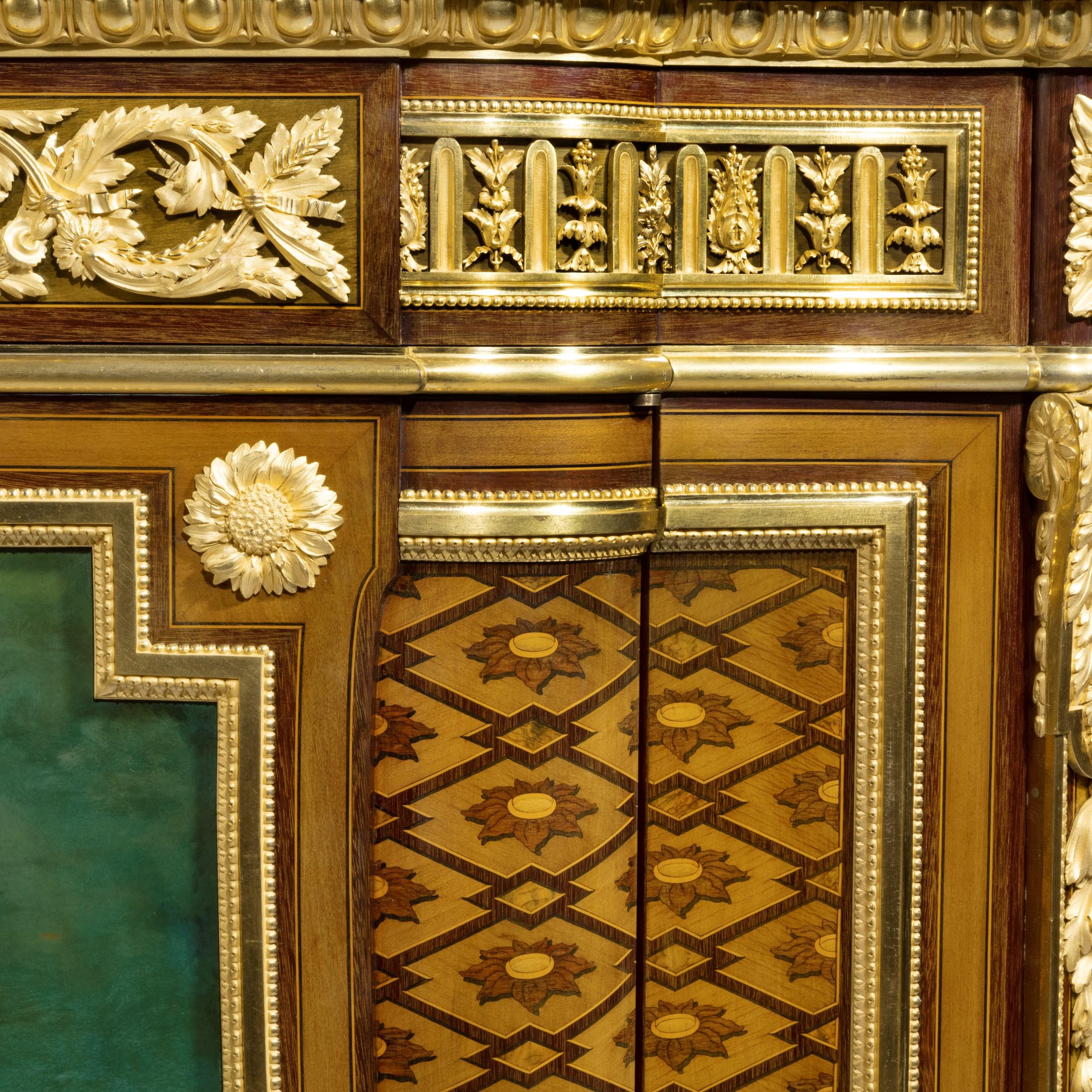 Kommode im Louis-XVI-Stil mit bemaltem Paneel von Henry Dasson:: datiert 1879 im Zustand „Gut“ im Angebot in London, GB
