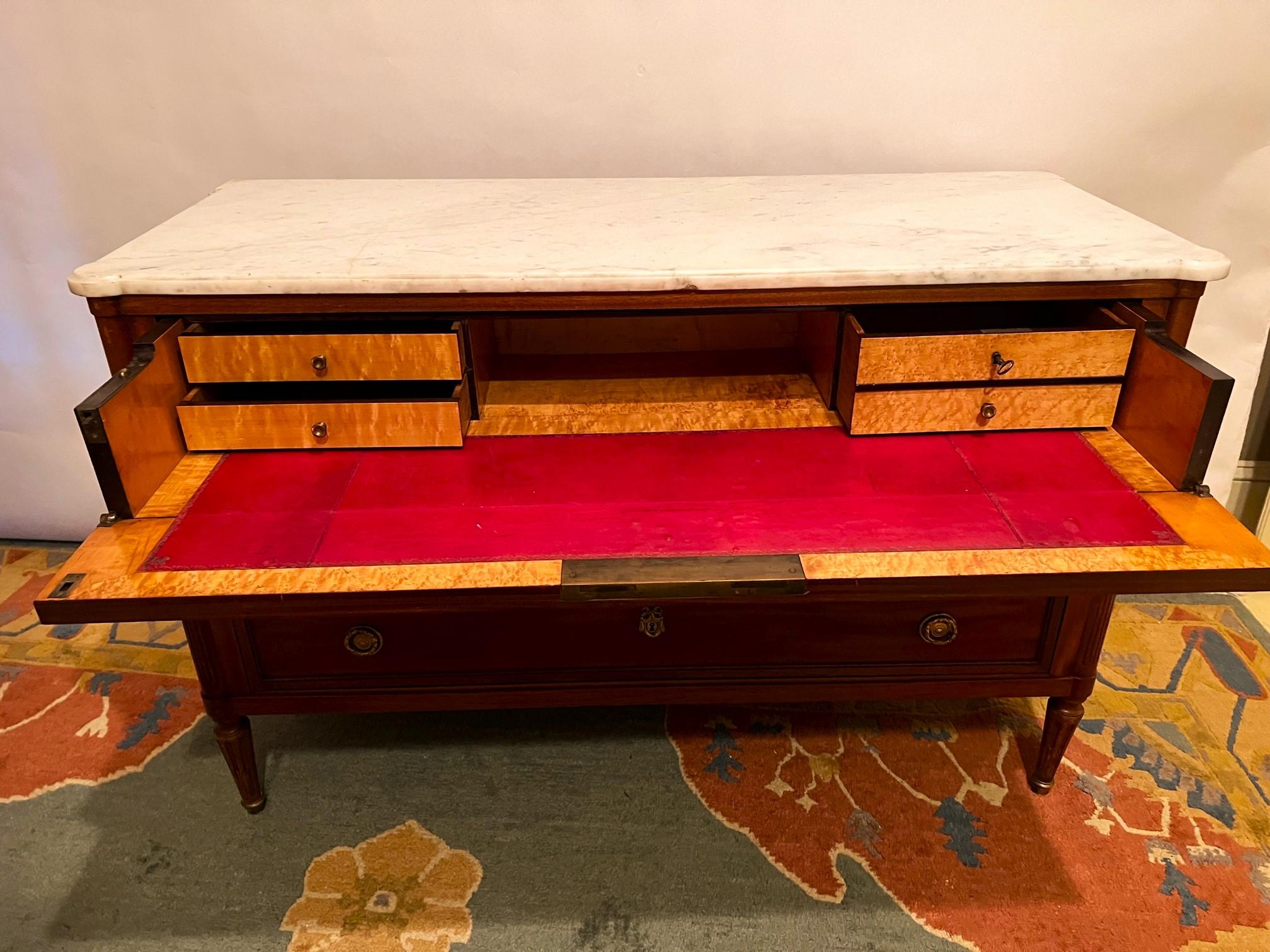 19th Century Louis XVI Style Commode With Pull-Out Desk Compartment, France, Circa: 1890 For Sale