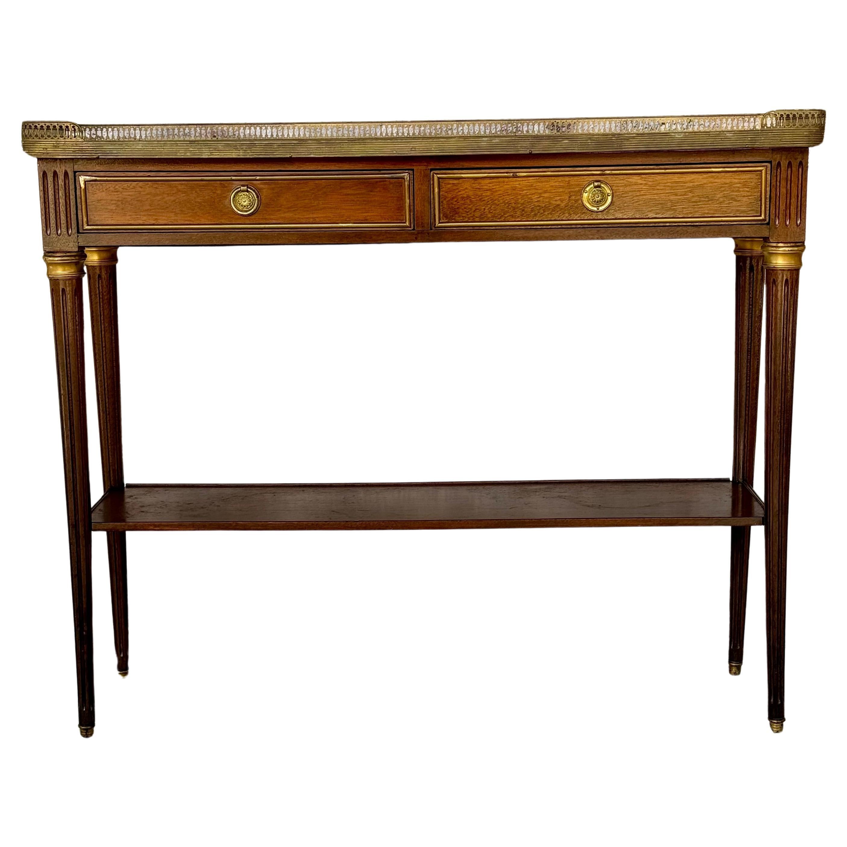 French Louis XVI Style Console Desserte Table