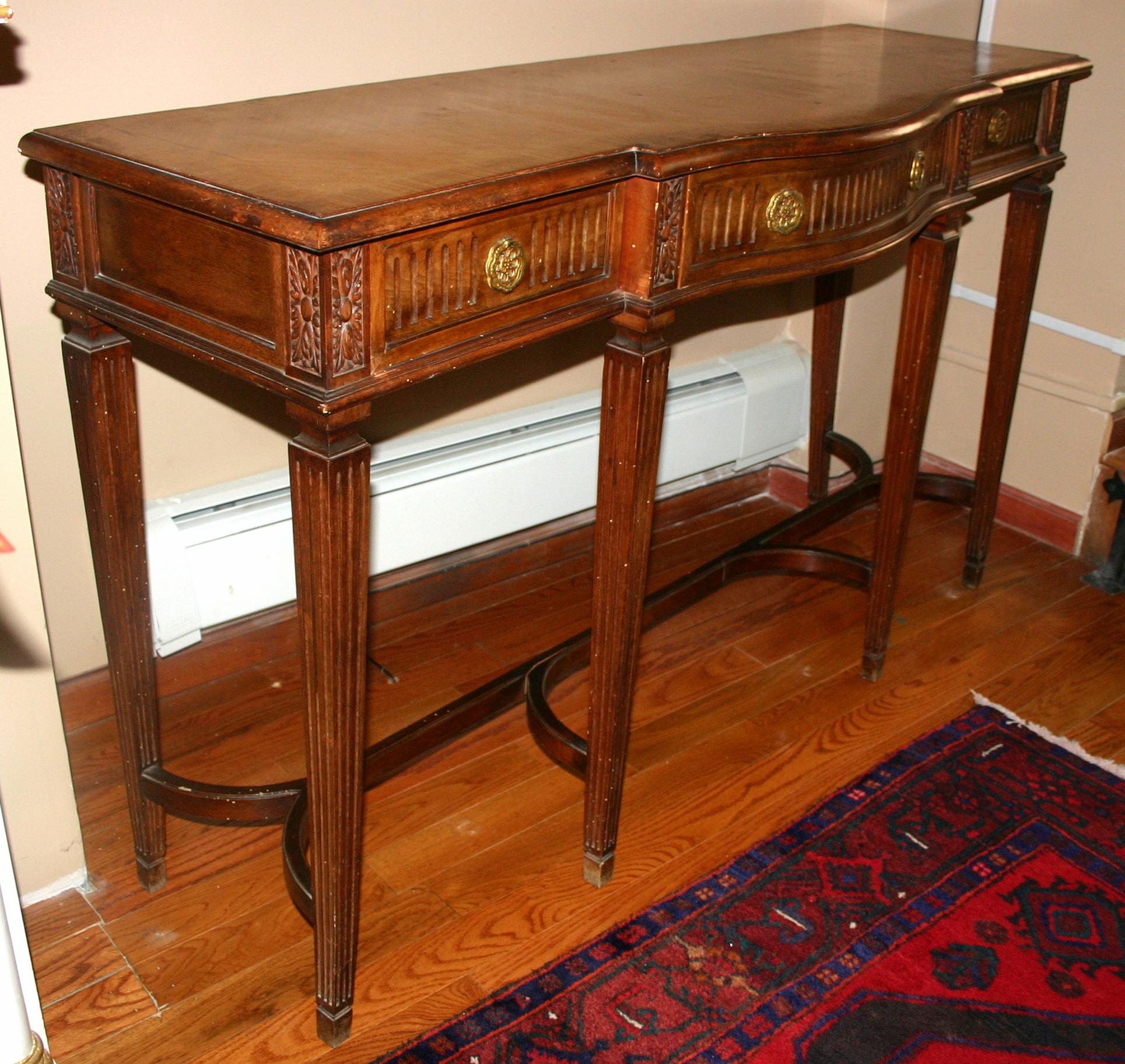 French Louis XVI Style Console Table For Sale
