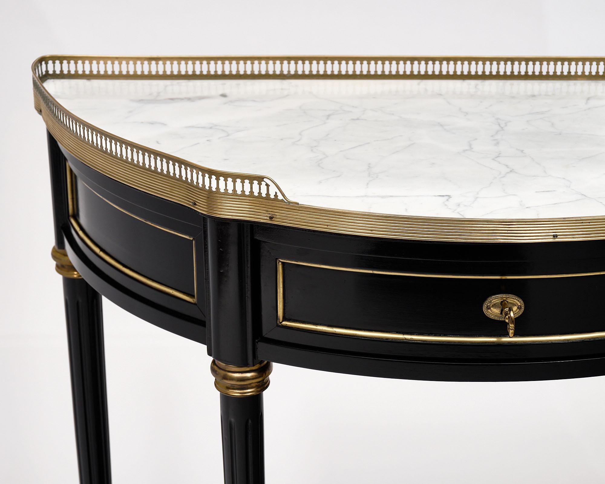 Brass Louis XVI Style Console Table