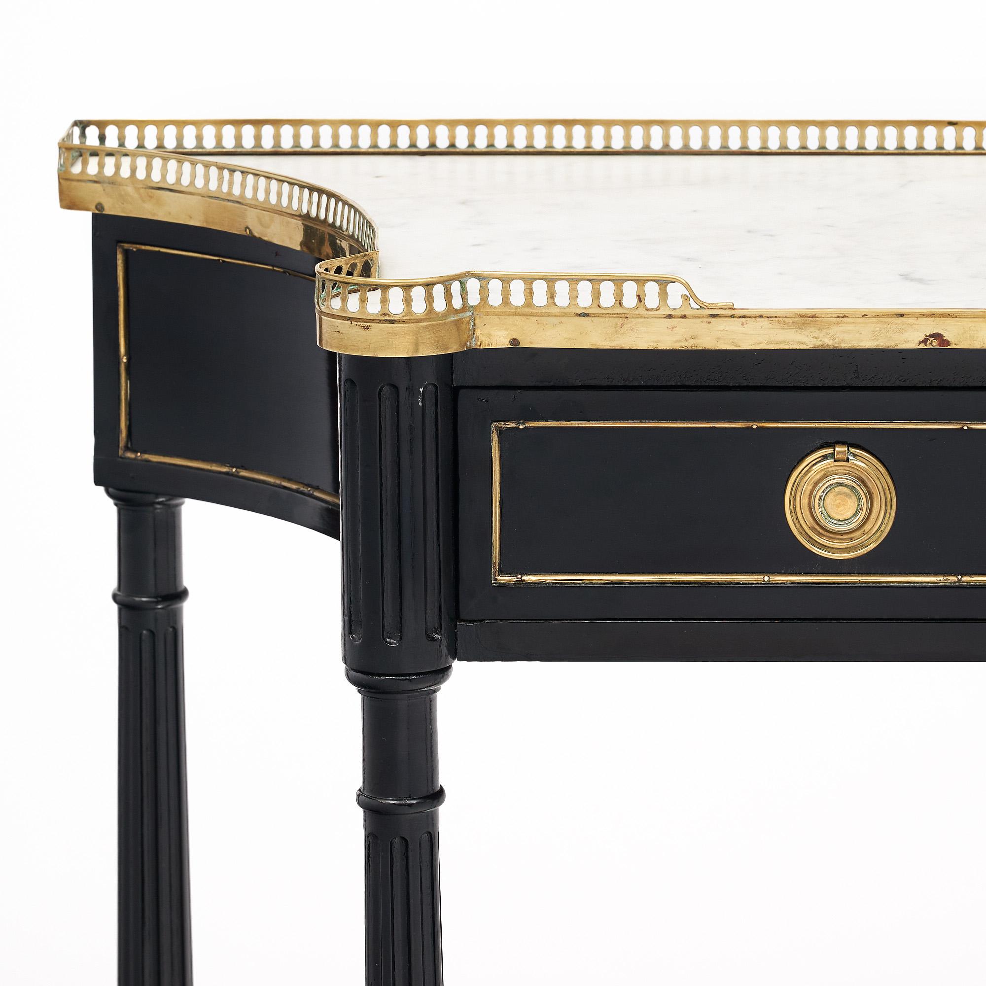Brass Louis XVI Style Console Table For Sale
