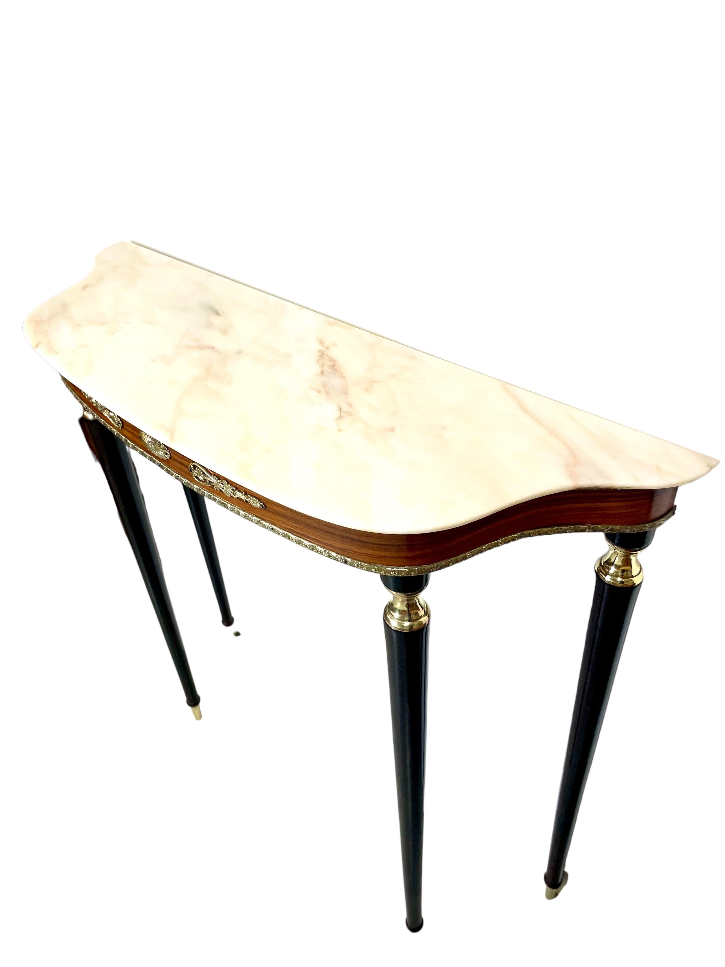 19th Century French Louis XVI Style Console Table with Marble Top In Good Condition In LA CIOTAT, FR
