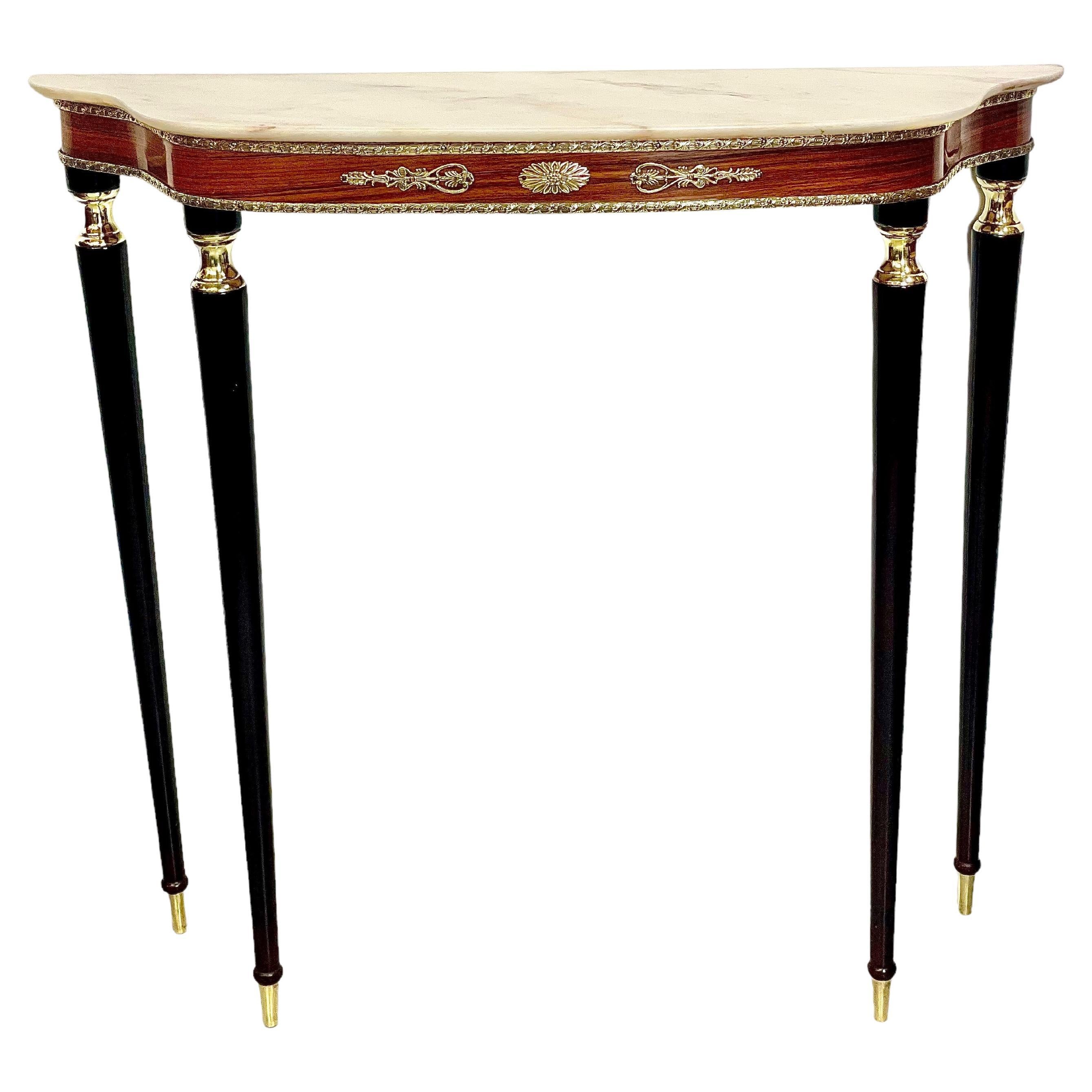 19th Century French Louis XVI Style Console Table with Marble Top