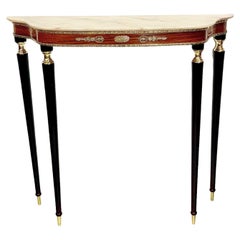 Louis XVI Style Console Table with Marble Top