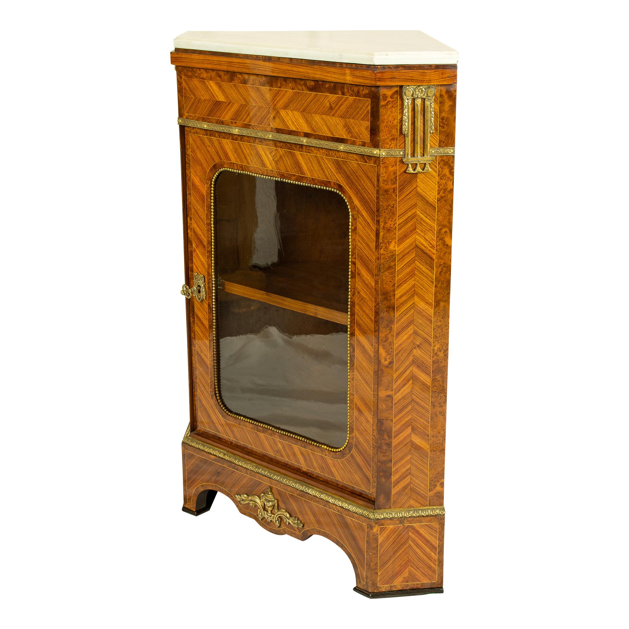 Louis XVI Style Corner Cabinet, France, by Hopilliart For Sale 1