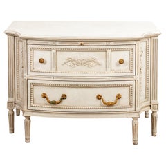 Louis XVI Style Creamy White Painted Chest of Drawers