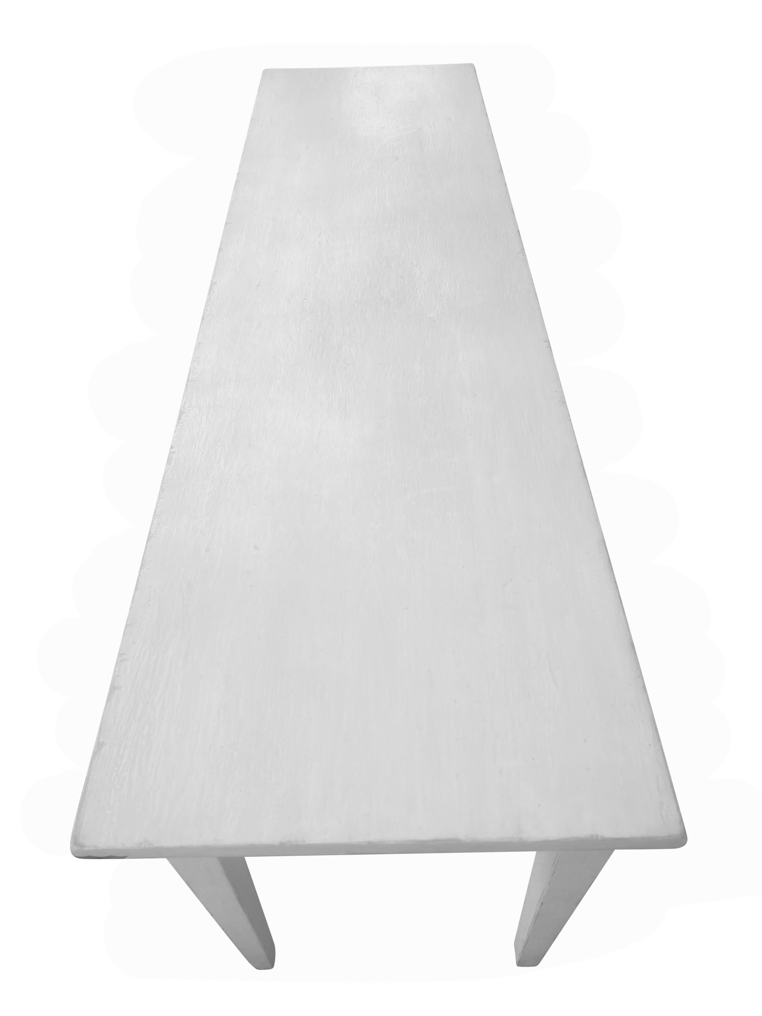 Table peinte en crème de style Louis XVI par Don Ruseau en vente 7