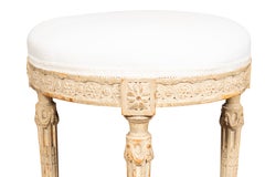 Louis XVI Style Creme Painted Tabouret