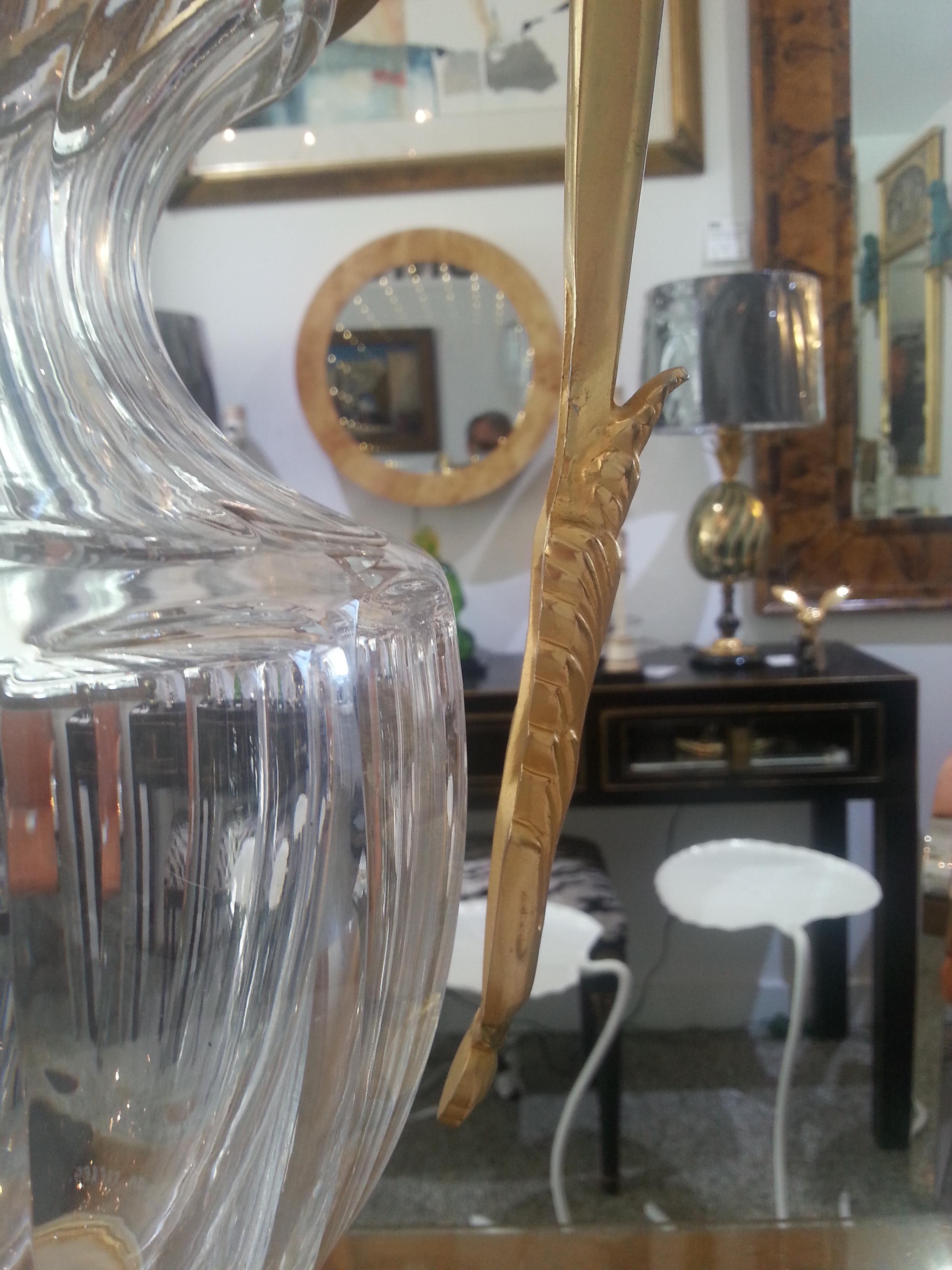 Louis XVI Style Crystal and Bronze Vase by Martin Benito For Sale 2