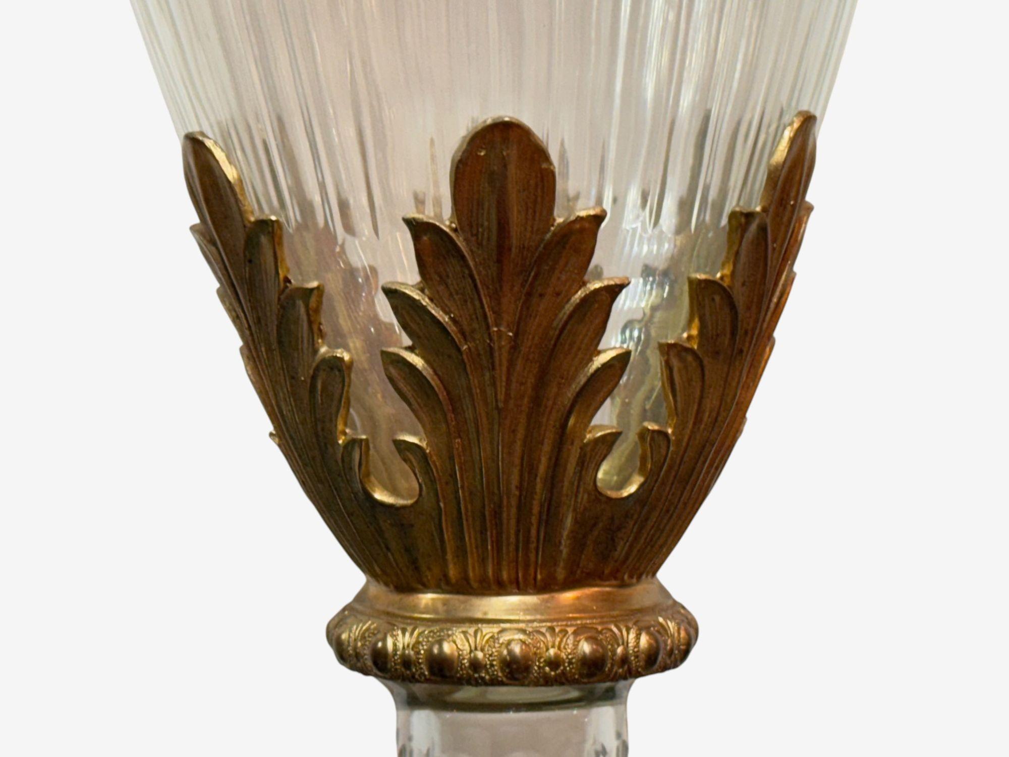Louis XVI Style, Crystal, Bronze, Monumental Lidded Urns, Italy, 20th c. For Sale 8