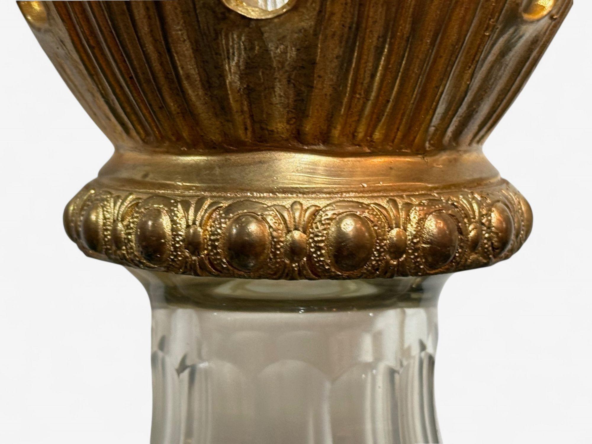Louis XVI Style, Crystal, Bronze, Monumental Lidded Urns, Italy, 20th c. For Sale 9