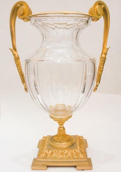 Louis XVI Style Crystal and Bronze Vase by Martin Benito