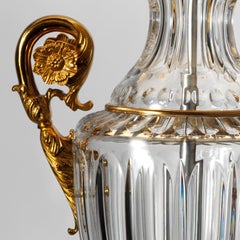 Louis XVI Style Cut Crystal and Gilt Bronze Lamp by Gherardo Degli Albizzi