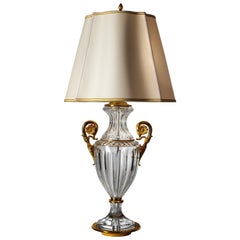 Louis XVI Style Cut Crystal and Gilt Bronze Lamp by Gherardo Degli Albizzi