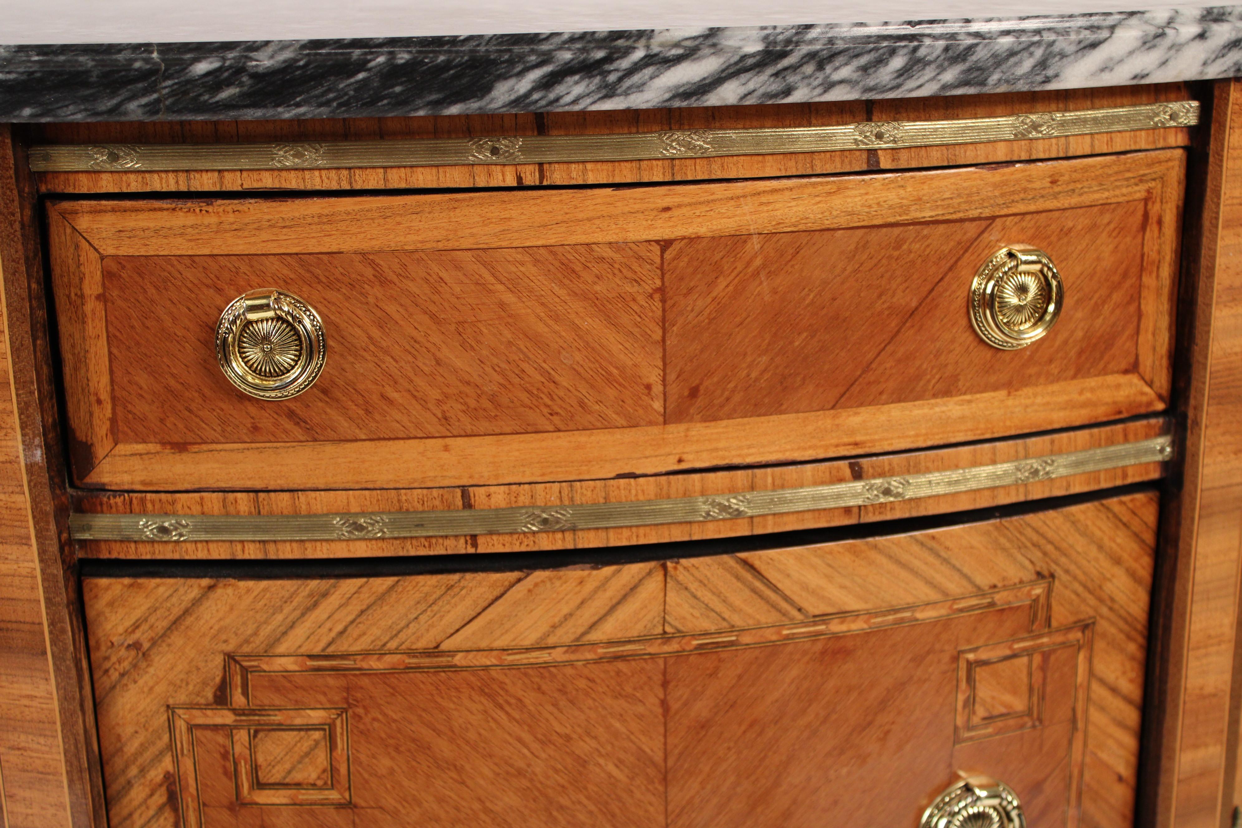 Louis XVI Style Demi Lune Chest of Drawers 4