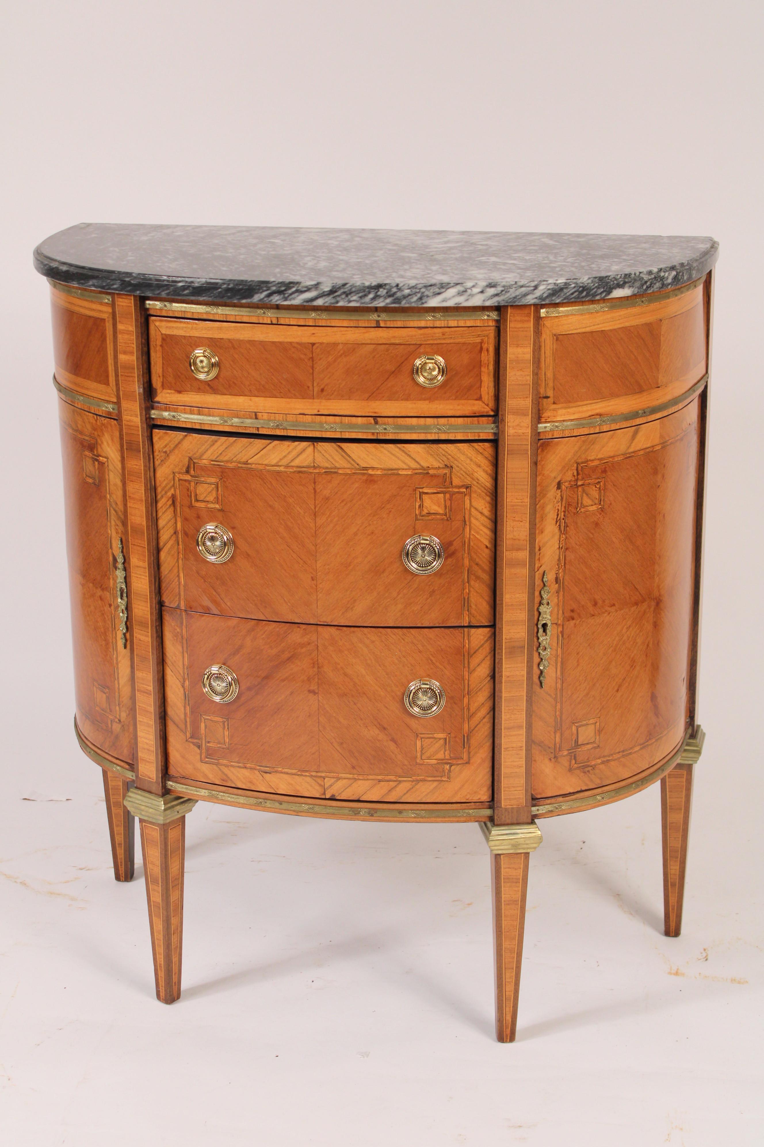 Unknown Louis XVI Style Demi Lune Chest of Drawers