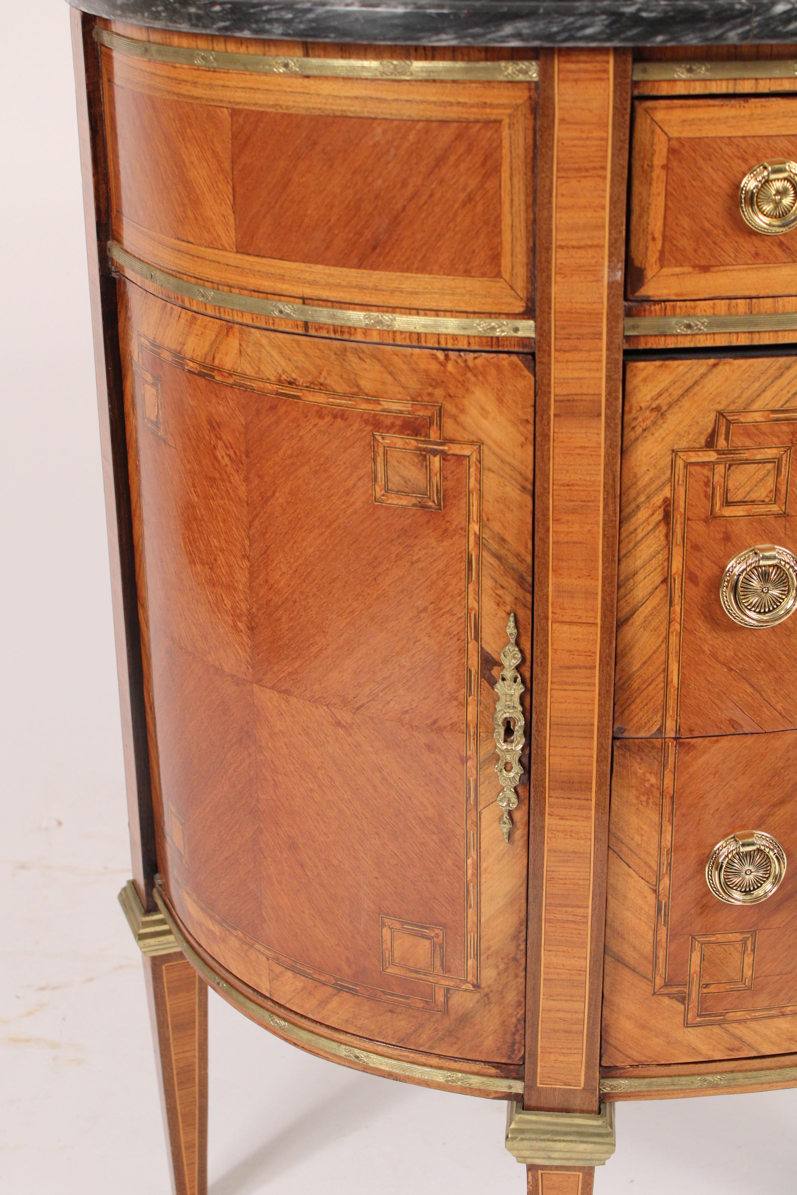 Louis XVI Style Demi Lune Chest of Drawers 2