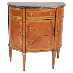 Louis XVI Style Demi Lune Chest of Drawers