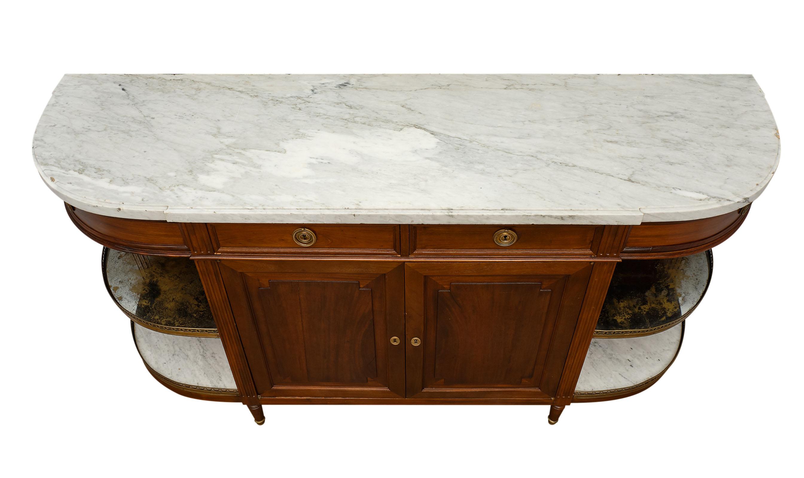 French Louis XVI Style Demilune Buffet