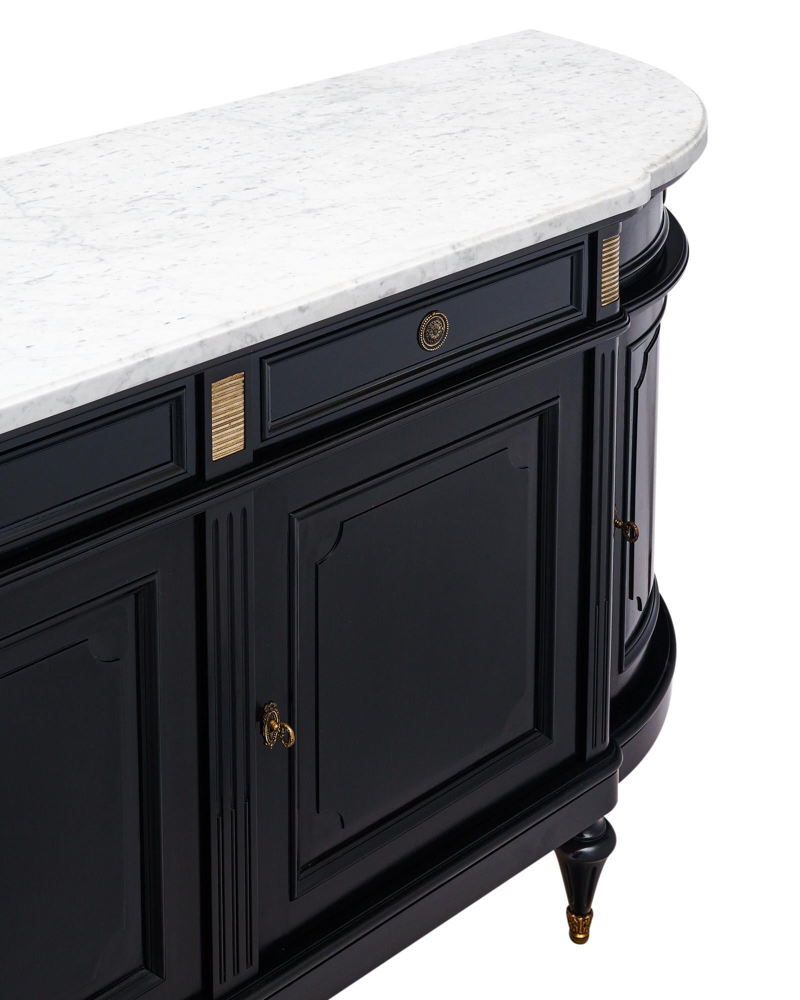 Louis XVI Style Demilune Buffet In Good Condition In Austin, TX