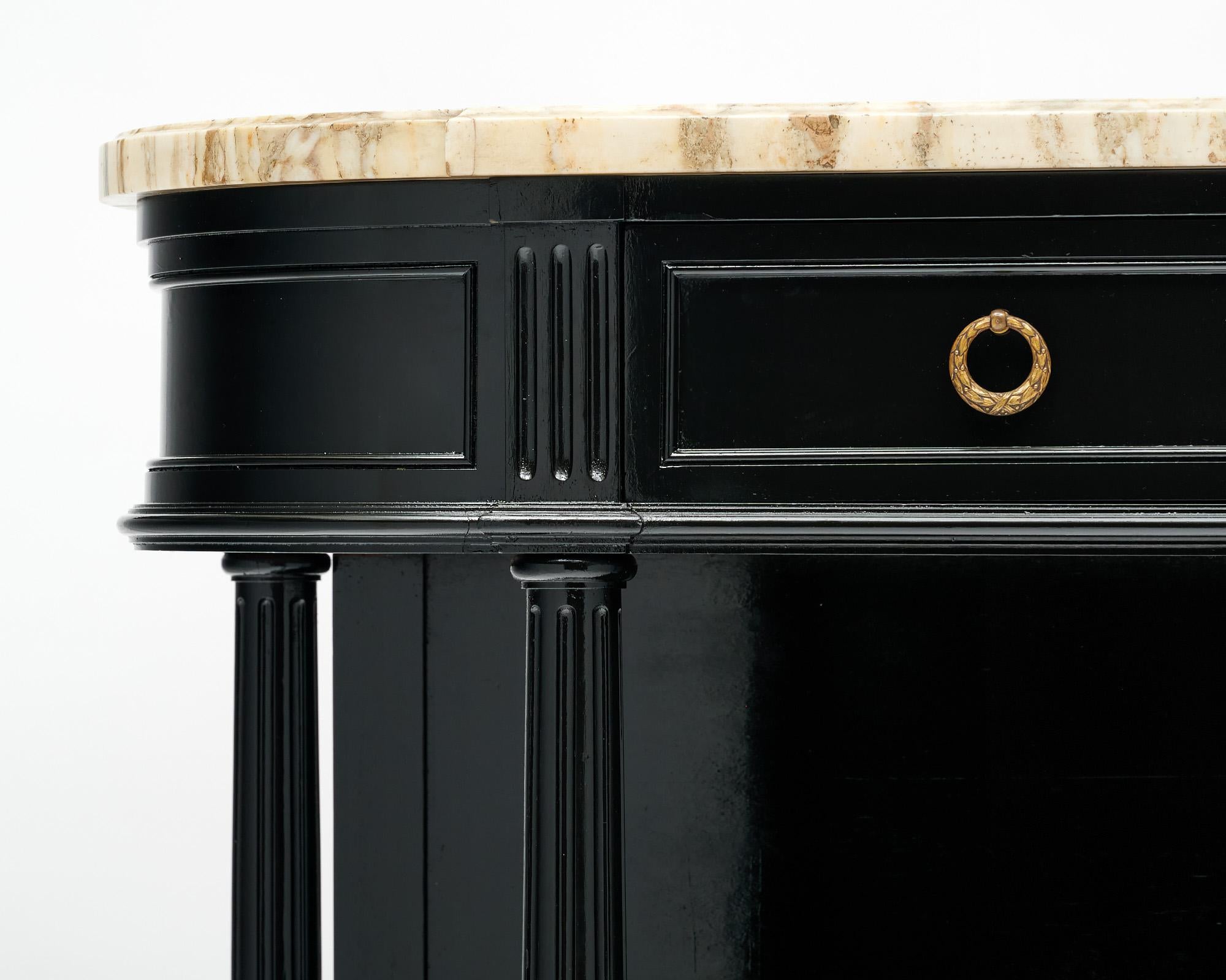 Louis XVI Style Demilune Buffet In Good Condition For Sale In Austin, TX