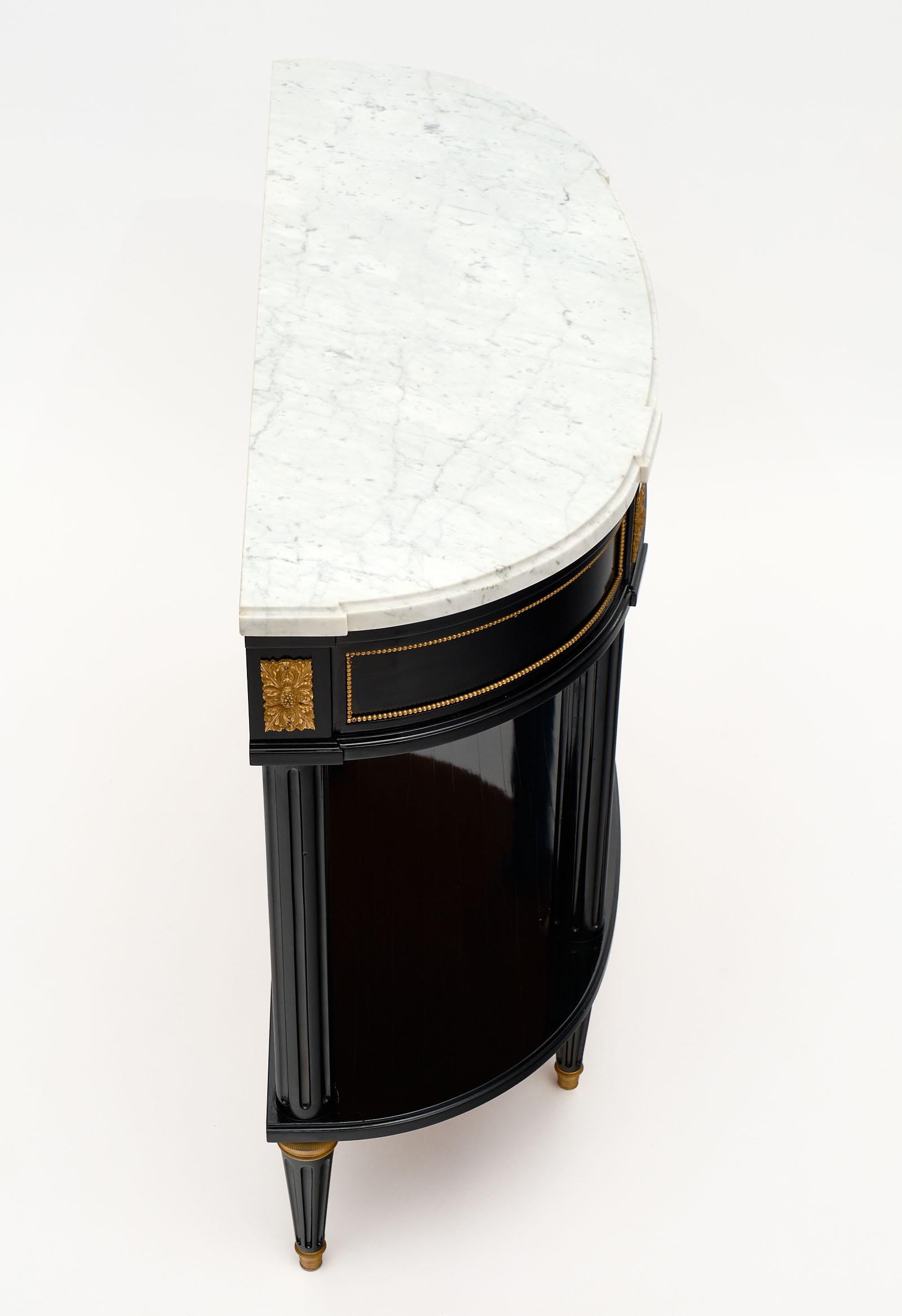 Louis XVI Style Demilune Console Table 1