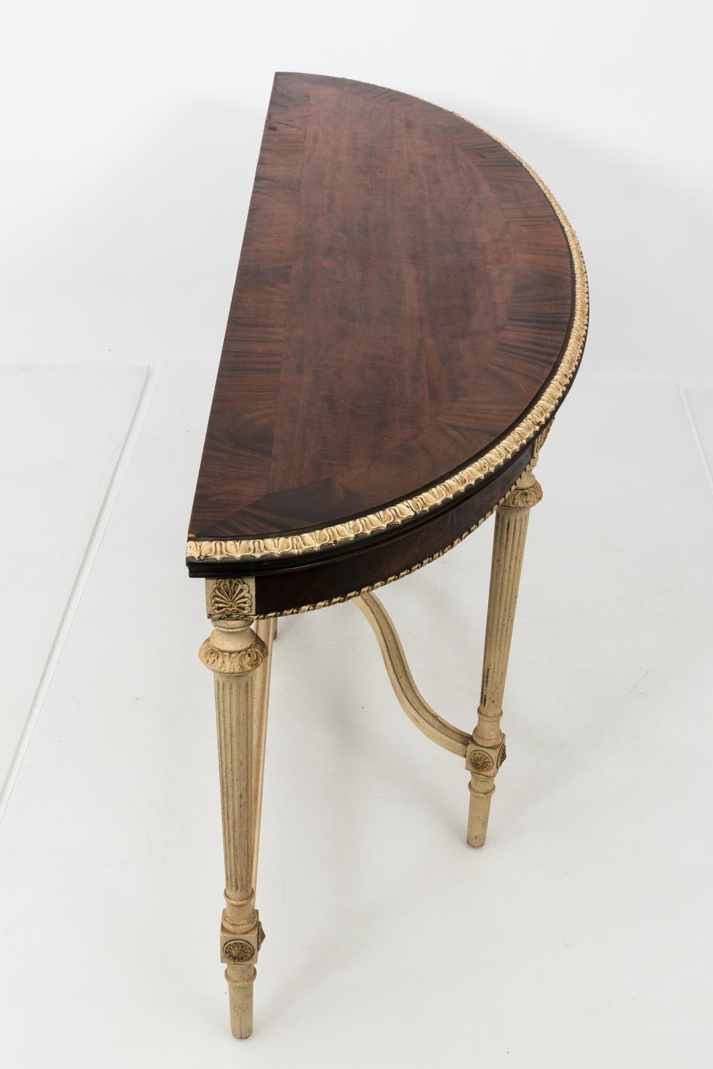 Louis XVI Style Demilune Table 4