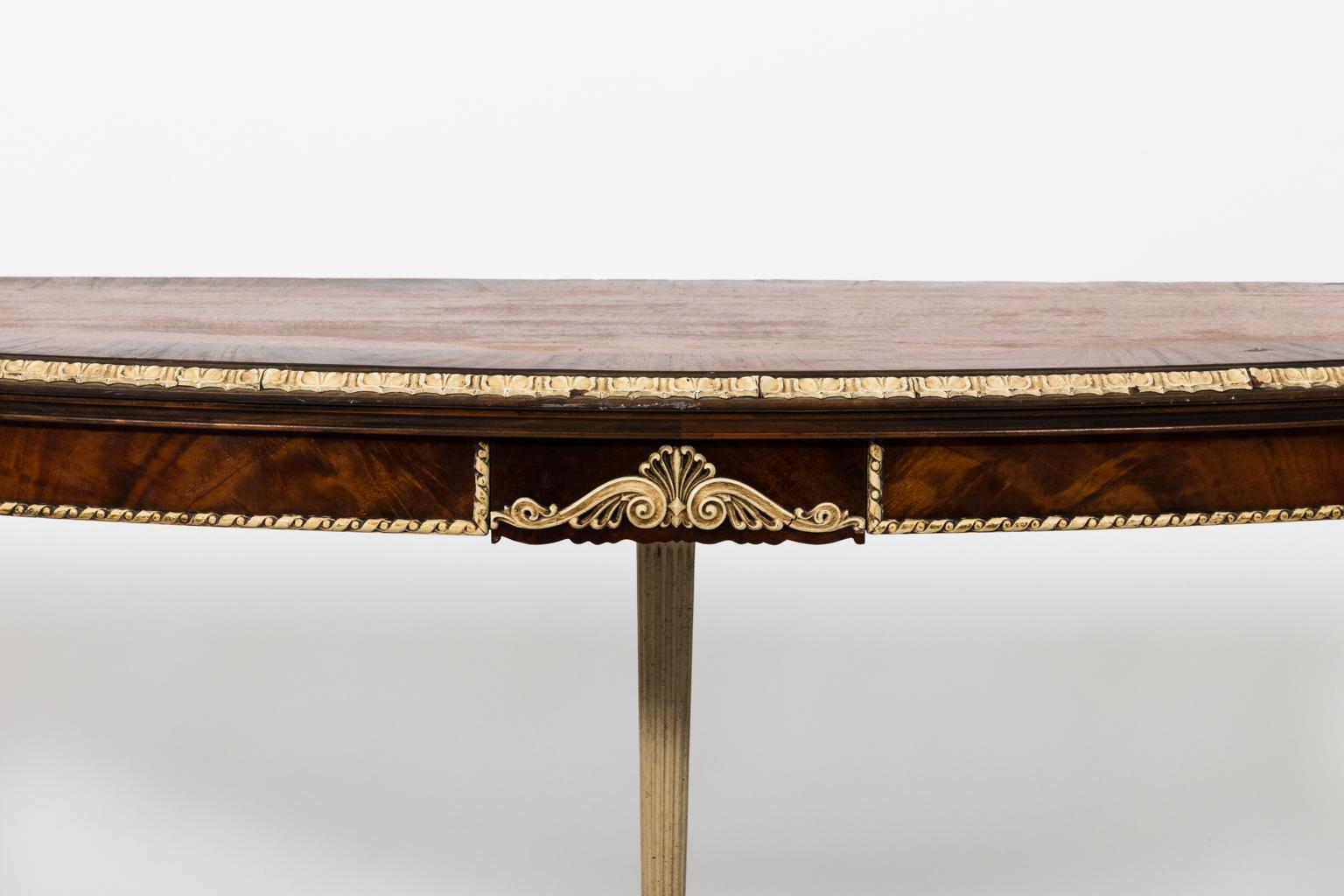 North American Louis XVI Style Demilune Table