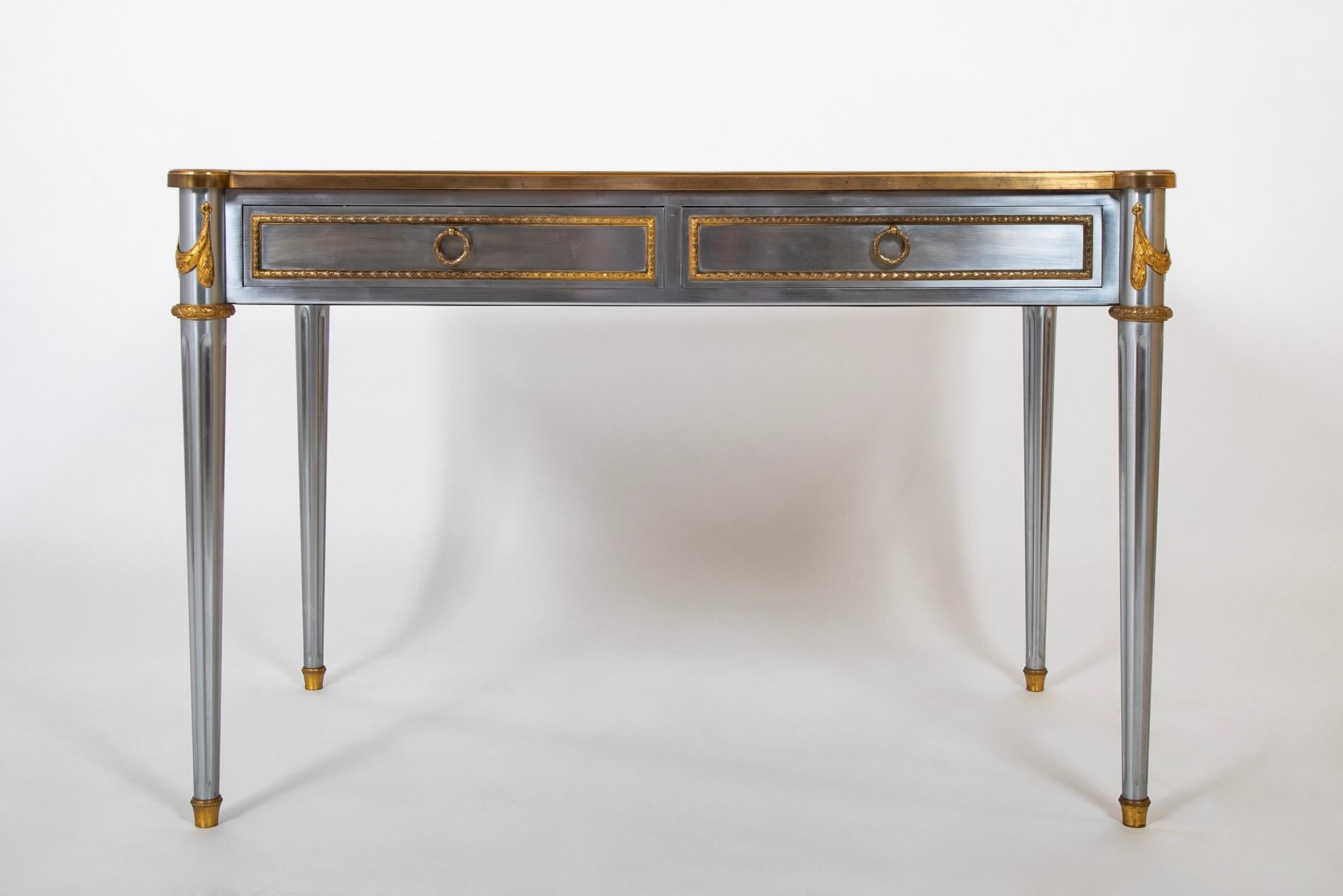 Gilt Louis XVI Style Desk By John Vesey  For Sale