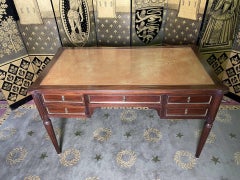 Louis XVI style desk in restored mahogany