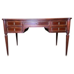 Louis XVI style desk in restored mahogany