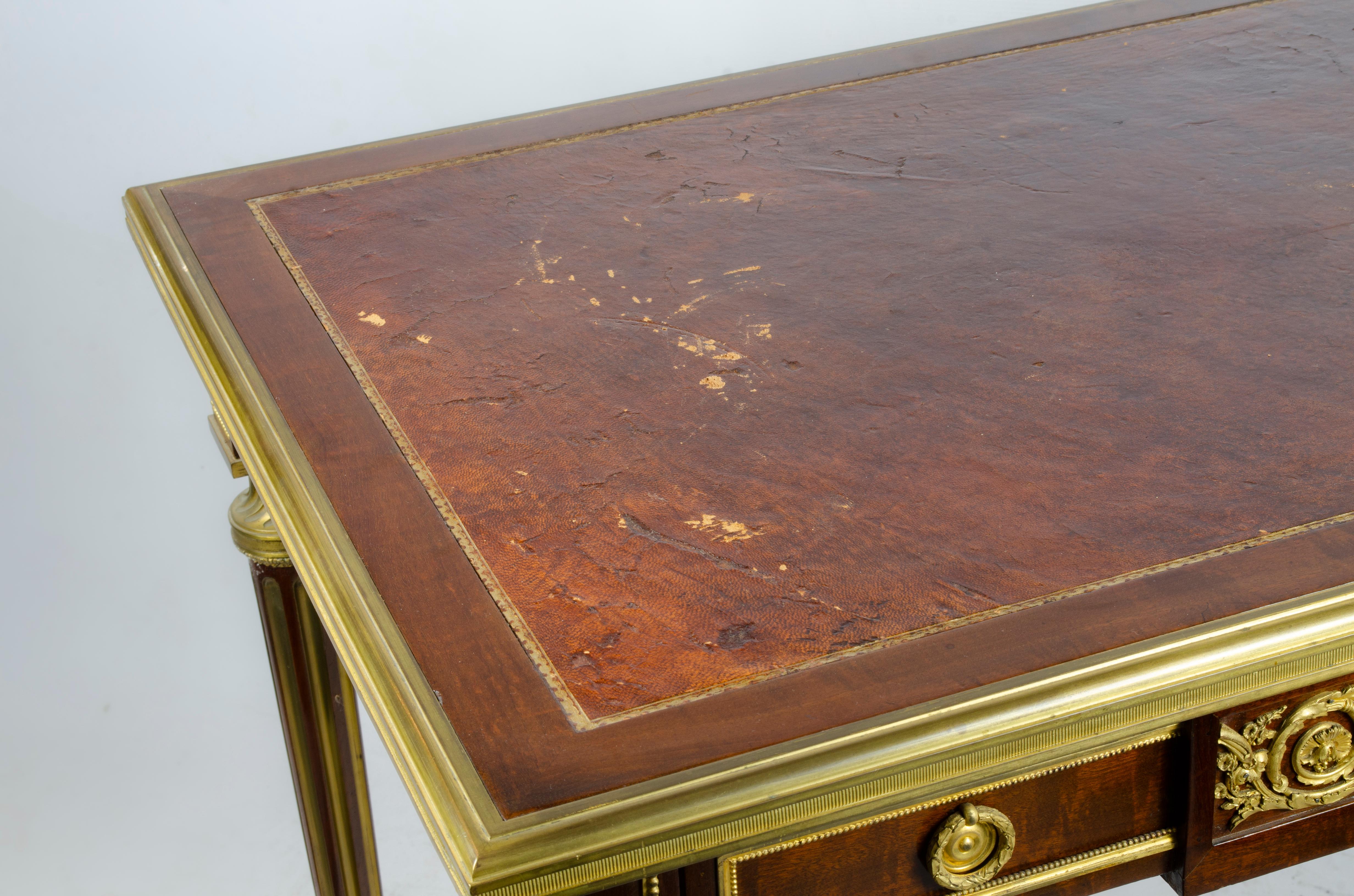 French Louis XVI Style Desk Made by Paul Sormani For Sale