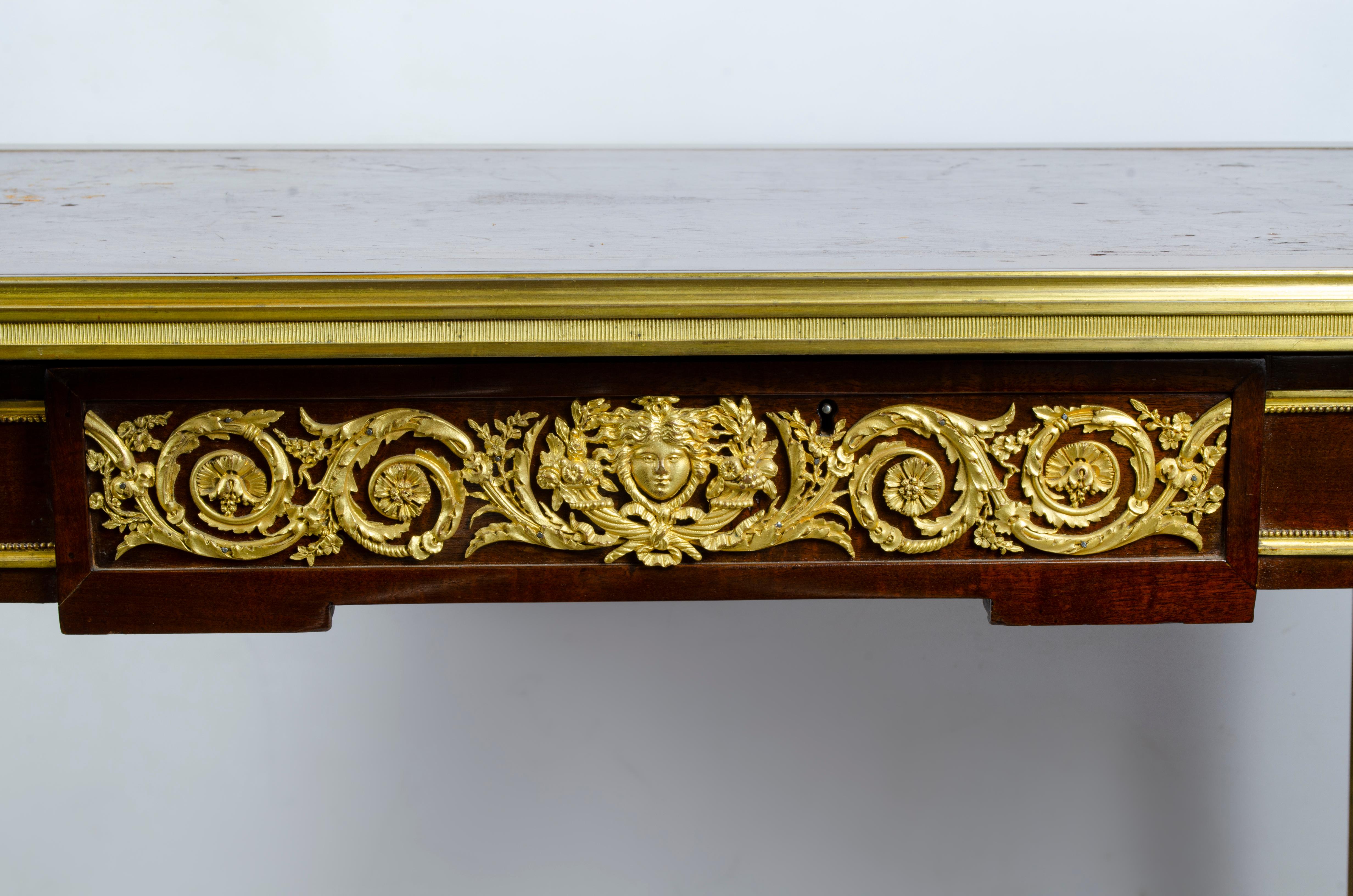 Veneer Louis XVI Style Desk Made by Paul Sormani For Sale