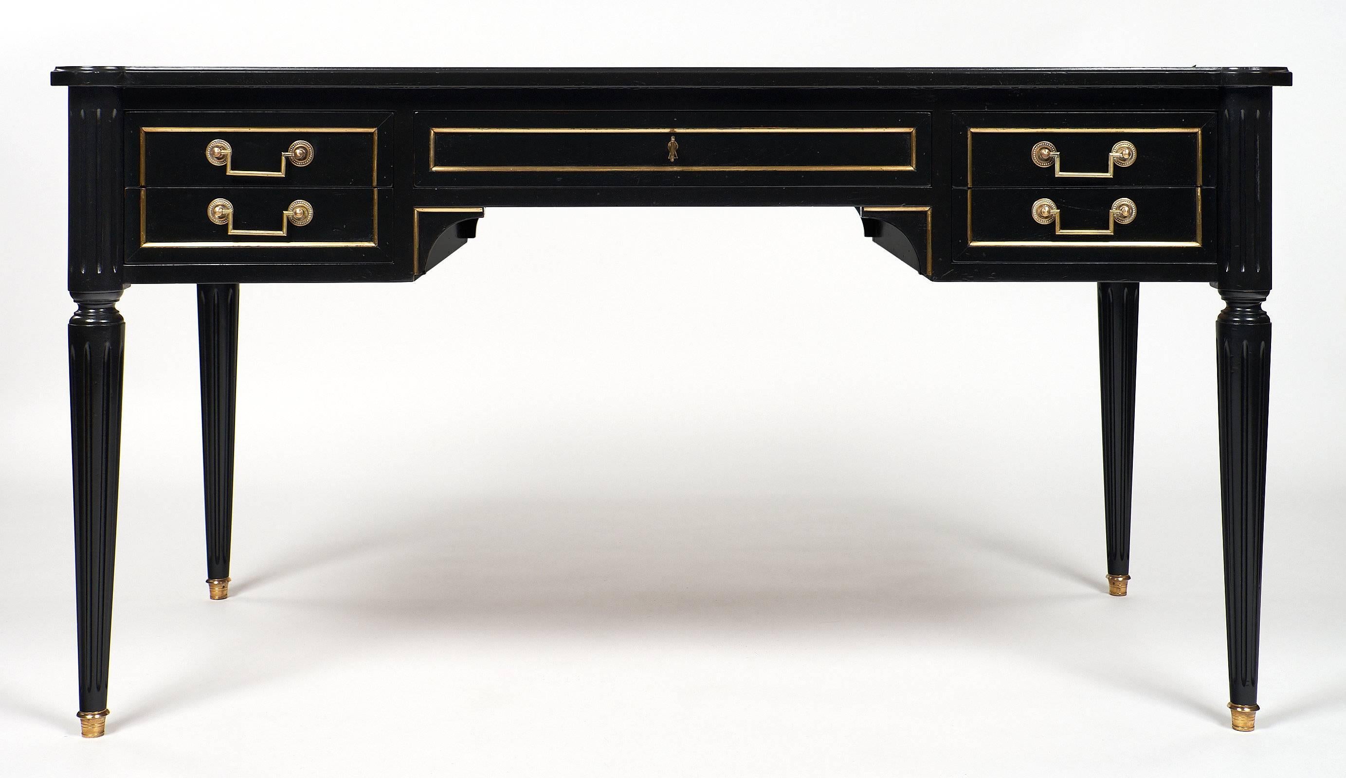 French Louis XVI Style Desk with Leather Surface