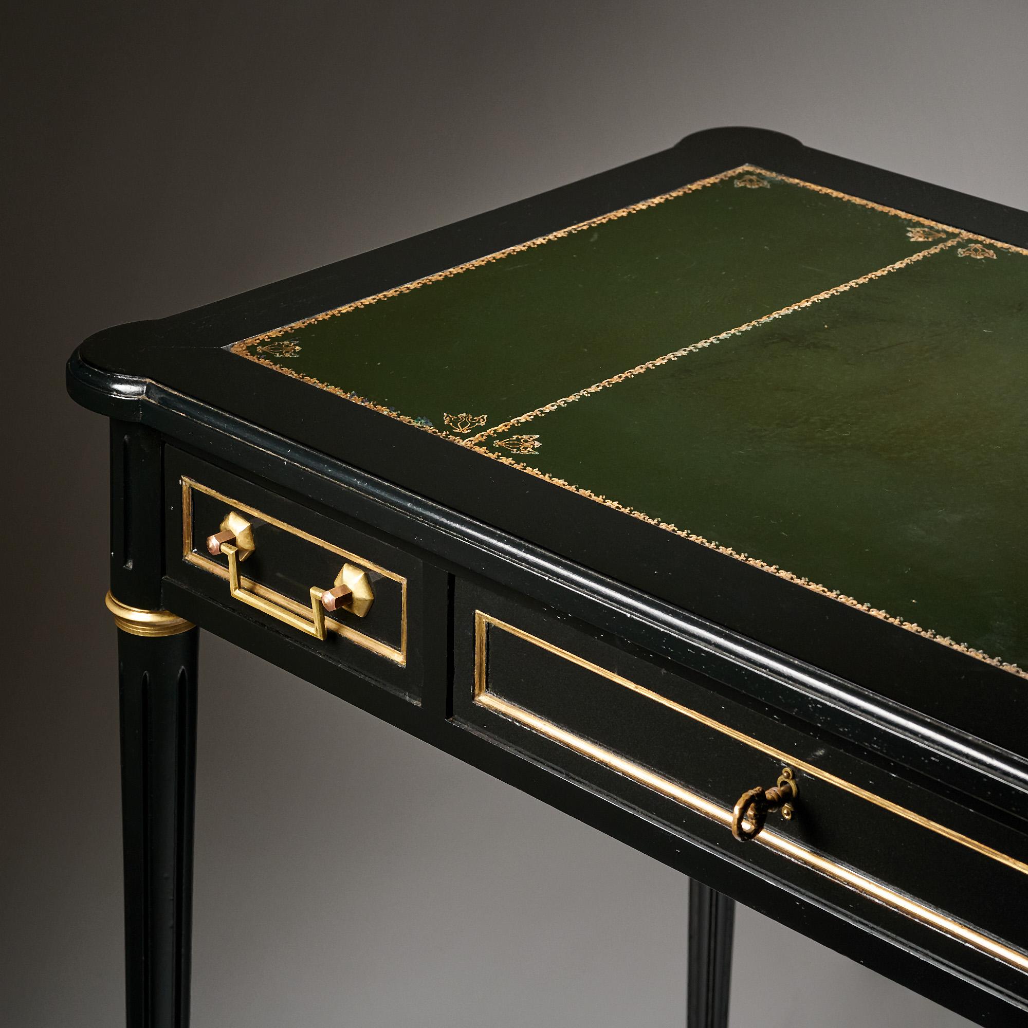 Louis XVI Style Desk With Leather Top For Sale 12