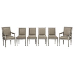 Louis XVI Style Dining Chairs Hand-Carved in France and Assembled in Chicago COM