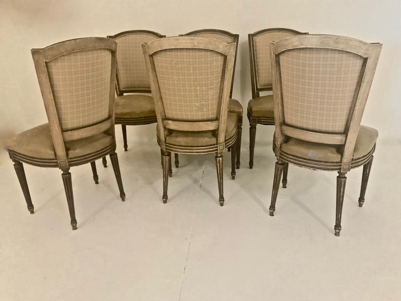 Louis XVI-Style Dining Chairs, Set of 6 6