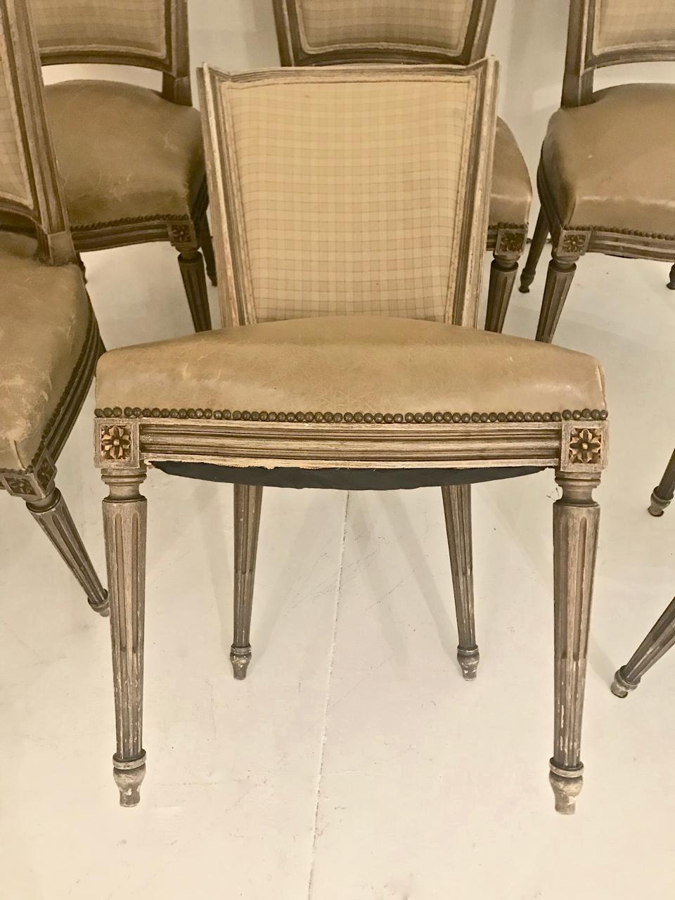 Louis XVI-Style Dining Chairs, Set of 6 7