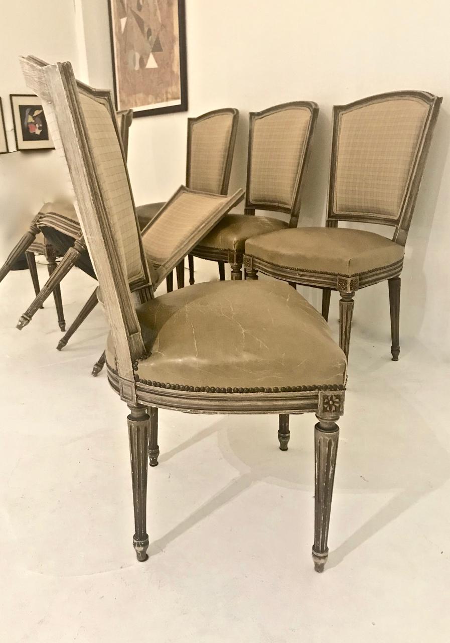 Louis XVI-Style Dining Chairs, Set of 6 8