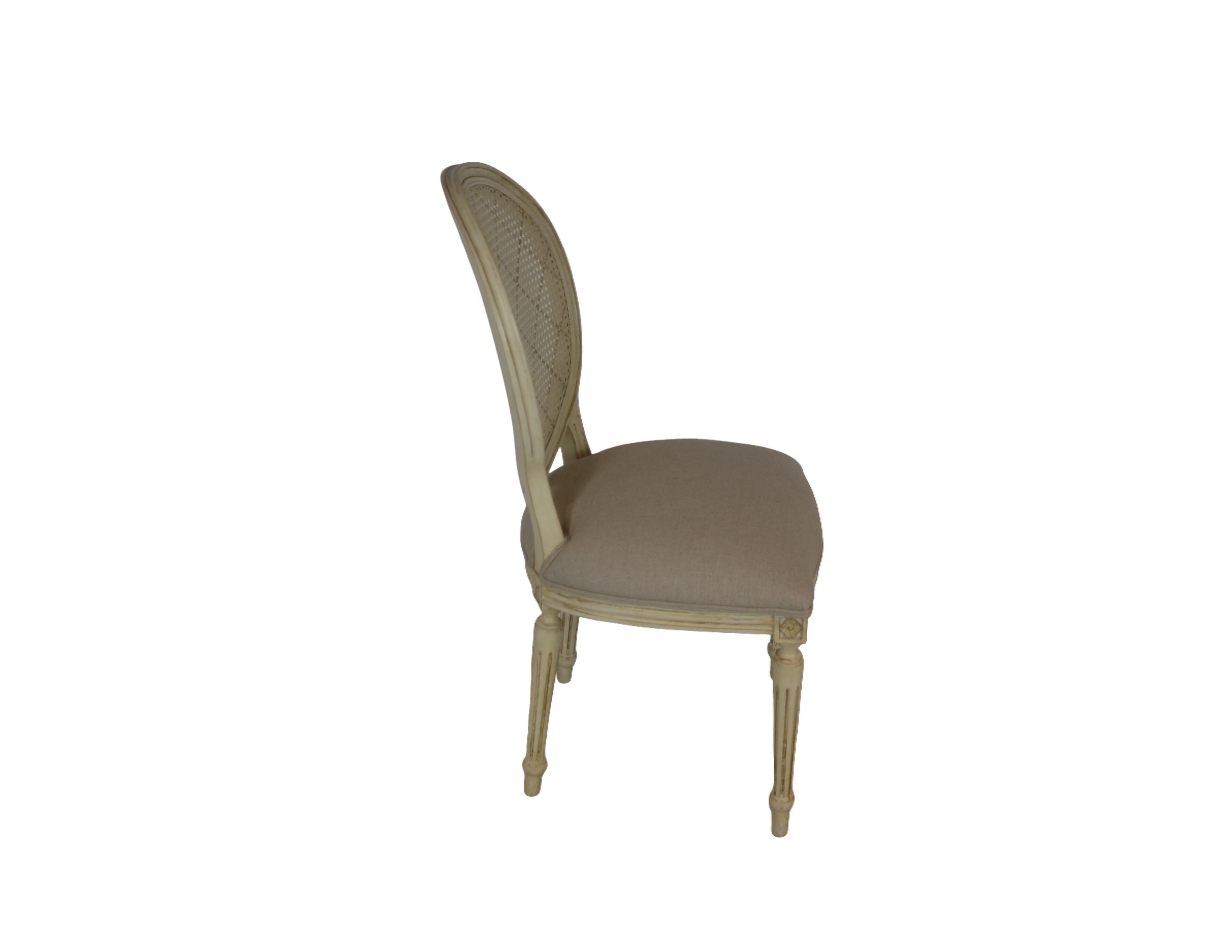American Louis XVI Style Dining Chairs Set of 6 For Sale