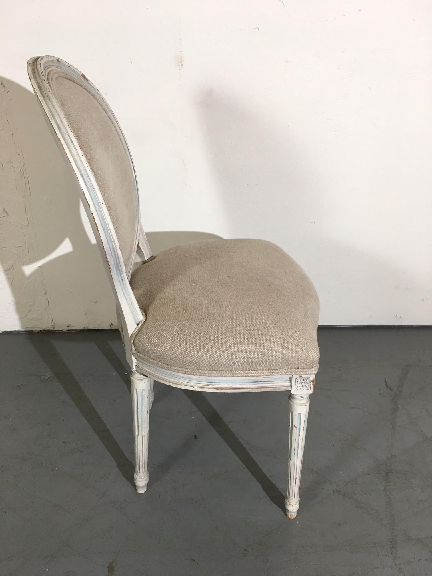 Louis XVI Style Dining Chairs Set of 6 In Good Condition In Pomona, CA