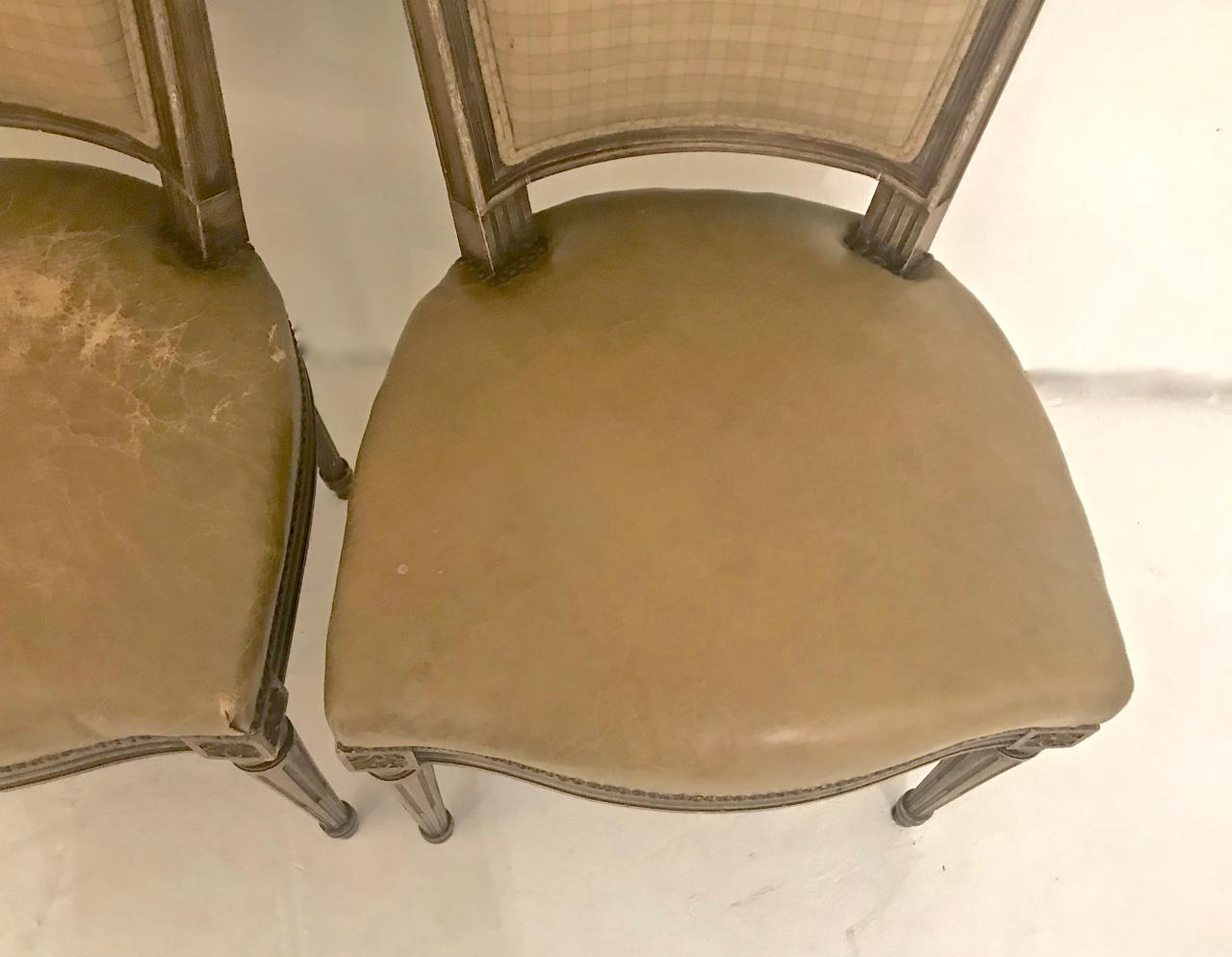 Louis XVI-Style Dining Chairs, Set of 6 In Good Condition In Pasadena, CA