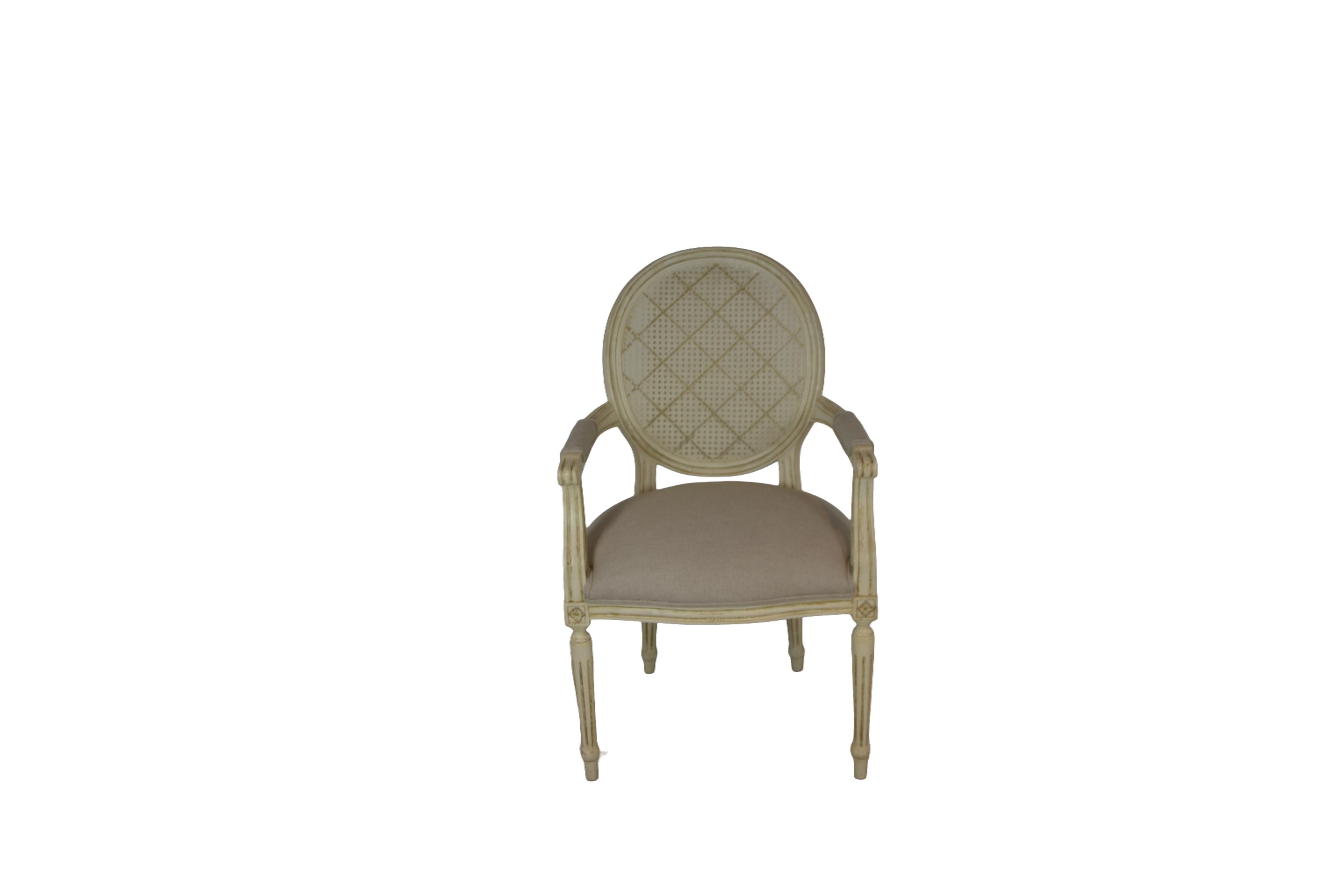Late 20th Century Louis XVI Style Dining Chairs Set of 6 For Sale