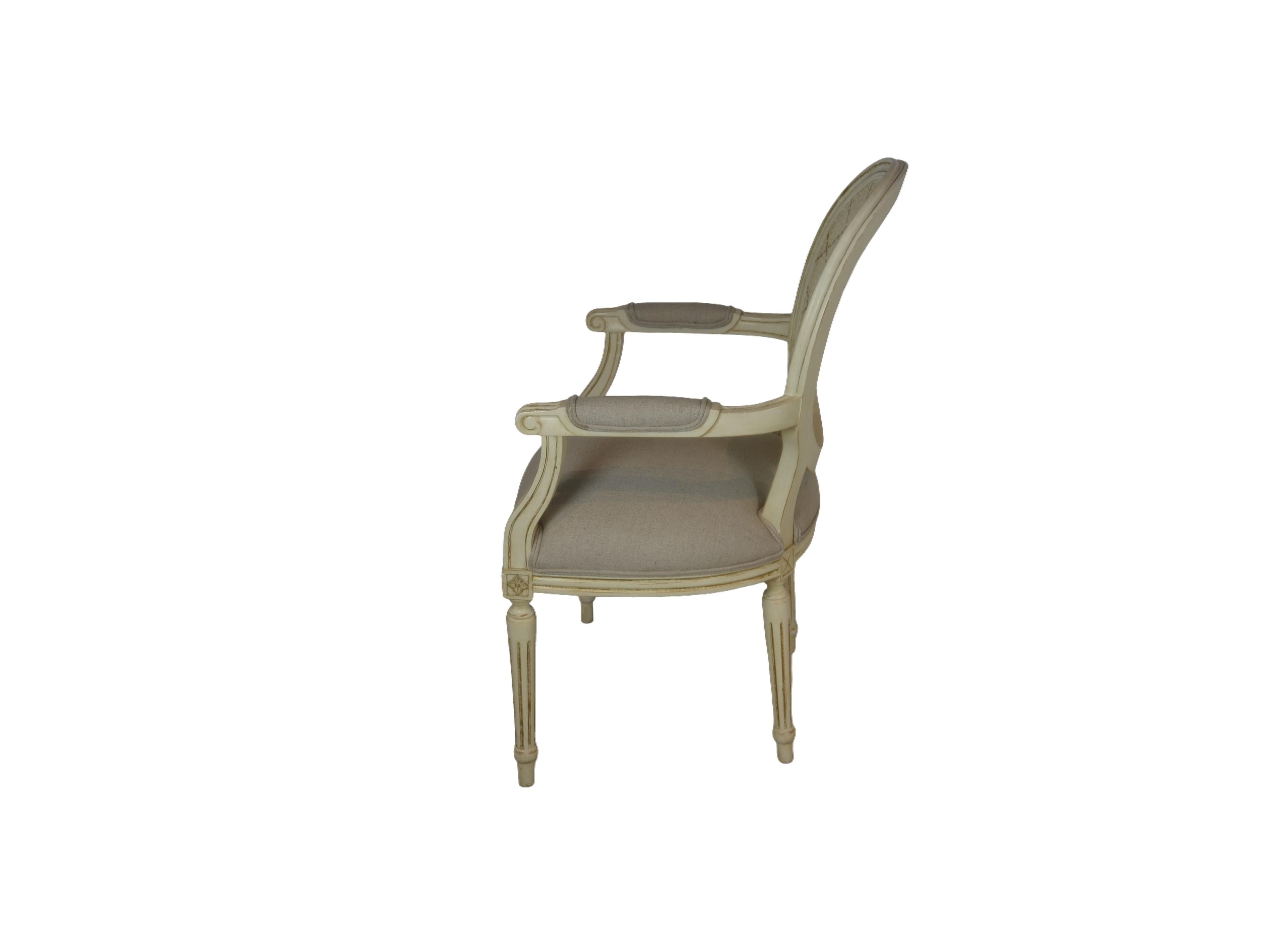 Louis XVI Style Dining Chairs Set of 6 For Sale 1