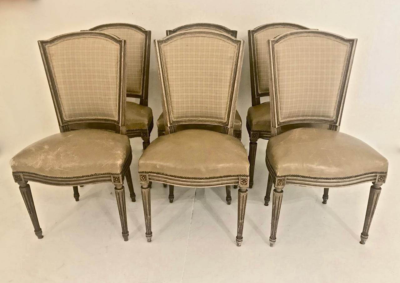 Louis XVI-Style Dining Chairs, Set of 6 1