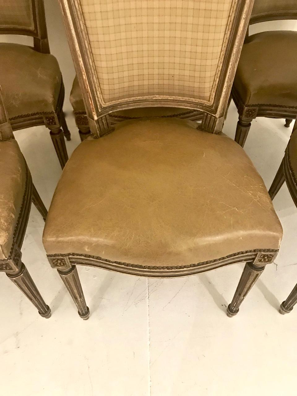 Louis XVI-Style Dining Chairs, Set of 6 3