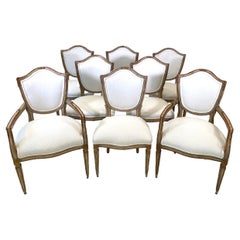 Louis XVI Style Chairs, Set of 8, 6 Side, 2 Arm